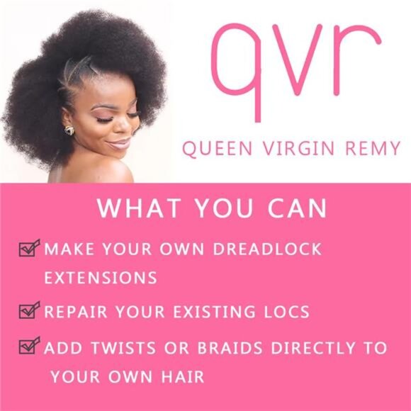 Bulk Human Hair for Dreadlocks Extensions Repair Locs, Twist main image 4